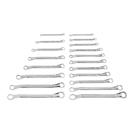 Tekton 45-Degree Offset Box End Wrench Set, 19-Piece (1/4 - 1-1/4 in., 6 - 32 mm) WBE90302